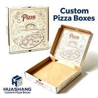 Scatole per Pizza in Cartone Ondulato Usa e Getta, Prezzo di Fabbrica all'Ingrosso, Tutte le Dimensioni, Design Personalizzato, Scatole Stampate per Consegna Pizza