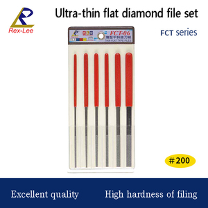 Tập tin kim cương FCT-12 mỏng với tay cầm cao su-Hoàn hảo cho khuôn và kim loại đánh bóng loại bỏ mô hình tia lửa - Product Image 6