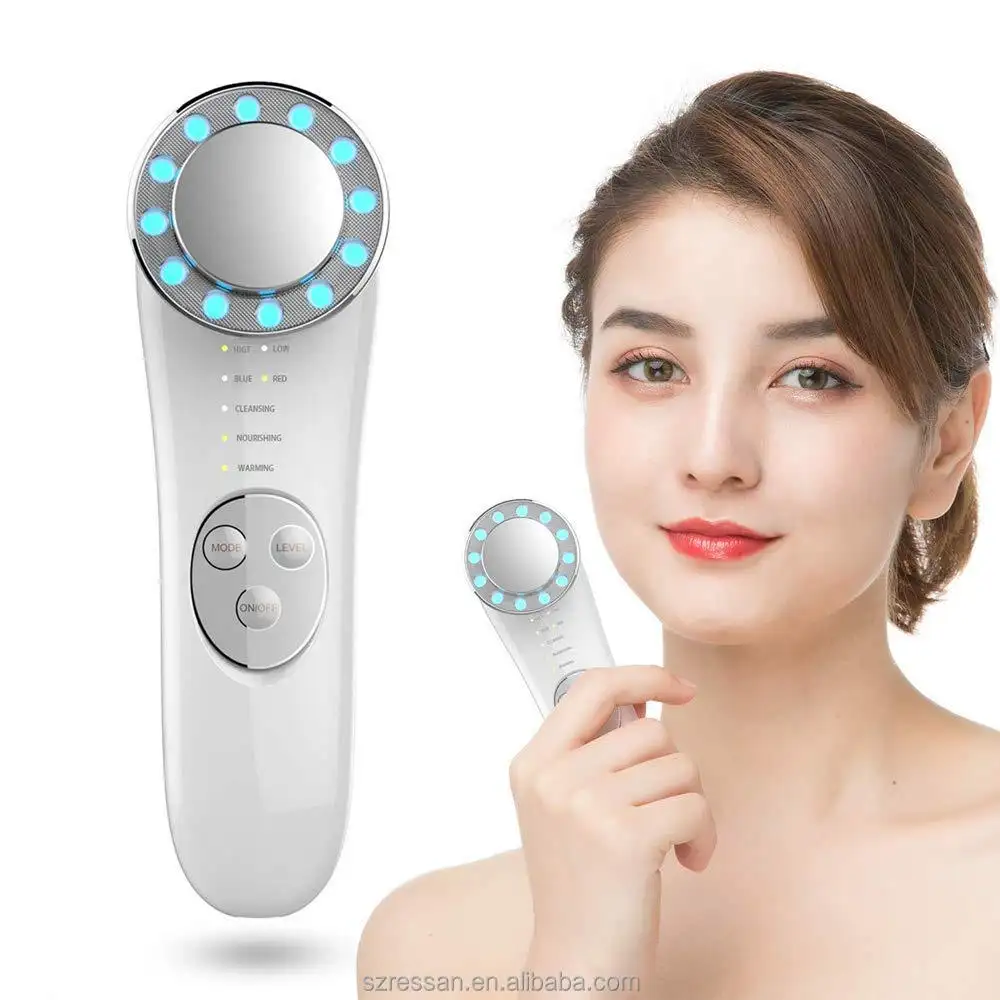 Masseur de visage et de cou en forme de V à usage domestique, appareil de beauté pour appareil de soins de la peau RF pour anti-rides