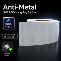 Étiquette adhésive RFID UHF M830 mini étanche EPC Class1 Gen2 pour vitrine de lunettes, affichage et comptage d'inventaire