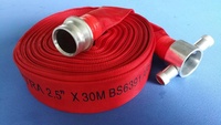 Tuyau d'incendie en caoutchouc PVC personnalisé 10m 20m 30m rouge avec accouplement caractéristique flexible