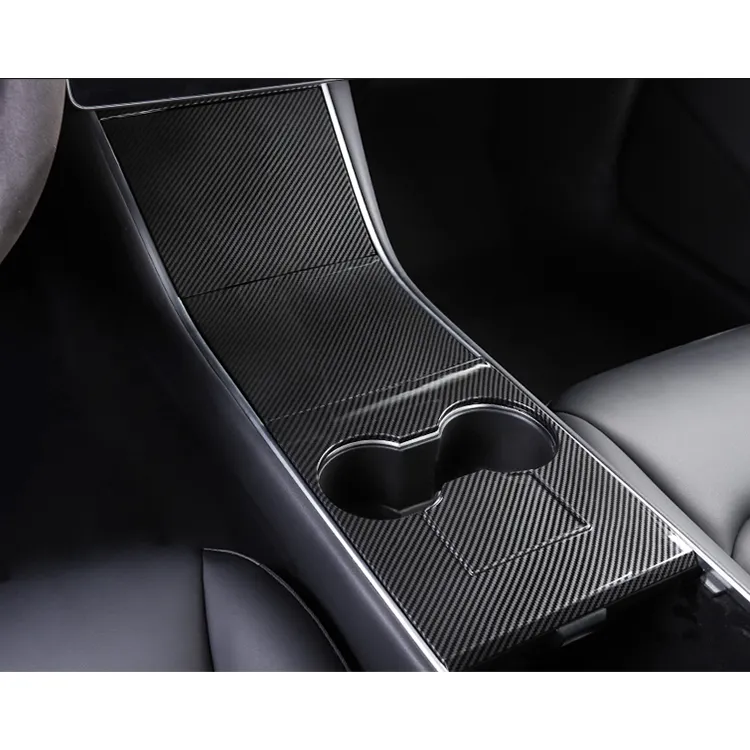 Carbon Fiber Center Interior Dashboard Console Covers for Tesla Model 3 2016-2019