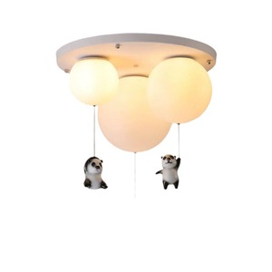 Modern Minimalist Panda Balloon Pendant <b>Light</b> Creative Children's Room Cartoon Ceiling <b>Light</b> for Hallway/Entrance Lighting - Product Image 3