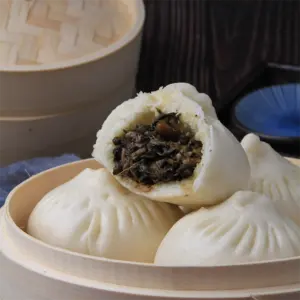 HACCP Certified Steamed Bun Stuffed With Preserved Vegetable Chinese Dried Vegetable Bun