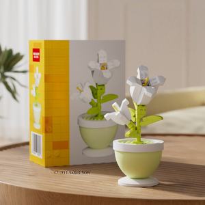 ตัวต่อพลาสติก ชุดดอกไม้ กระถางดอกกุหลาบ ดอกทานตะวัน ดอกคาร์เนชั่น ของเล่นเสริมพัฒนาการสำหรับเด็ก ยี่ห้อ SY สำหรับเด็กทุกวัย - Product Image 4