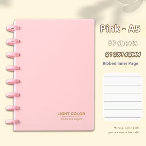 Carnet A5 économique et de qualité supérieure avec fermoir spécial en forme de champignon, carnet de notes à feuilles mobiles, agenda transfrontalier, format B5 - Product Image 4