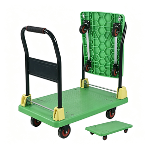 Folding Dolly <b>Cart</b>, Heavy Duty Platform Truck with Swivel <b>Wheels</b>, Collapsible Flatbed Hand <b>Cart</b> for Moving, Office, Workshop - Product Image 5