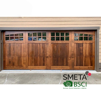 Porte de garage sectionnelle en aluminium sur mesure LONGTAI, aspect bois, avec serrure antivol et finition de surface imperméable