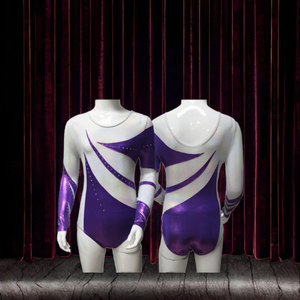 Nouveau style de justaucorps de gymnastique personnalisé en spandex avec strass, combinaison de ballet pour femmes adultes - Product Image 2