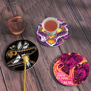 แผ่นรองแก้วเซรามิกฝูเจี้ยน ขนาด 10.3 ซม. ทรงกลม ซึมซับน้ำได้ดี สำหรับโต๊ะน้ำชาและโต๊ะอาหาร ลายการ์ตูน - Product Image 5