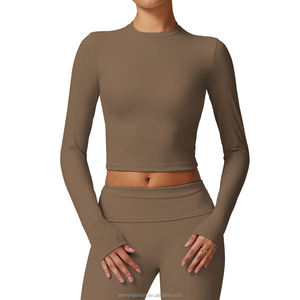 เสื้อแจ็คเก็ตโยคะแขนยาวแบบซิปด้านหน้า ผ้าแอคทีฟสเตรช ปรับแต่งได้ ไซส์พลัส สำหรับผู้หญิง ออกกำลังกาย วิ่ง เล่นโยคะ - Product Image 5