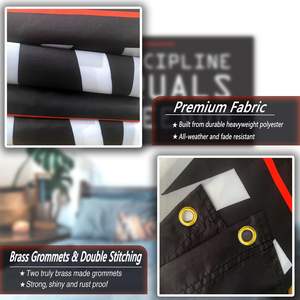 Promoción al por mayor, decoración de pared personalizada de doble cara de 3*5 pies, disciplina de gimnasio, Bandera de libertad igual - Product Image 5