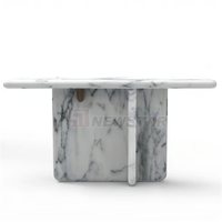 Magasin de meubles Table console en marbre couleur café de luxe pour salon naturel Tables console en marbre sur mesure