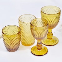 Verres à vin rouge en cristal de couleur ambre vintage classique, décoratifs pour mariage, gobelets à champagne, verres à vin en cristal