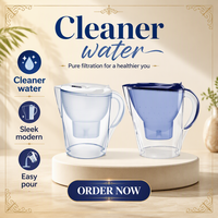 YUEXIAN Pitcher Filter air Manual 3,8l, Cartridge pengganti Ionizer Alkaline untuk Ionizer Alkaline dan air minum
