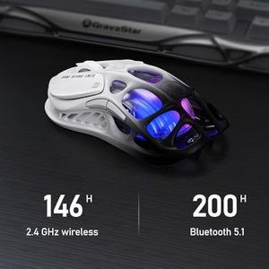 <span class=keywords><strong>Mouse</strong></span> GravaStar mercurio M1 Pro da gioco <span class=keywords><strong>Wireless</strong></span>-sensore 26,000 DPI PAW3395DM-lega di magnesio-cablato/2.4GHz/<span class=keywords><strong>Bluetooth</strong></span> - Product Image 3