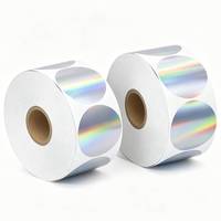 Étiquettes de boissons en vinyle holographique personnalisées, imprimées en rouleau, imperméables, durables, brillantes, pour bouteilles et autocollants alimentaires