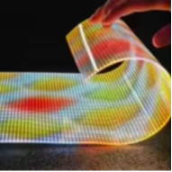 Écran LED adhésif ultra-fin haute luminosité, film transparent flexible en verre, taille personnalisable pour mur intérieur/extérieur