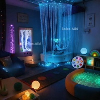 Equipo de Estimulación Visual y Táctil para Habitaciones Sensoriales con Luces LED de Colores Cambiantes para Autismo, Juego Completo de Equipo de Entrenamiento Sensorial