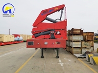 Prix d'usine Semi-remorque porte-conteneurs 3 essieux 20FT 40FT avec grue latérale 37 tonnes à vendre