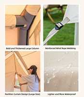 Tente de camping gonflable d'extérieur, imperméable, pour glamping, tente gonflable pop-up, chapiteau gonflable portable, maison de luxe