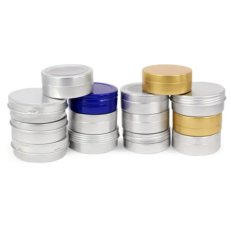 Promoção metal lata embalagem colorido alumínio jar latas lip balm logotipo personalizado lata caixa embalagem