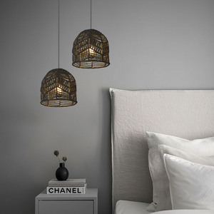 Handmade Woven Paper <b>Rope</b> Pendant <b>Light</b> E27 Round LED Lampshade For Room Guesthouse Hotel Restaurant - Product Image 3