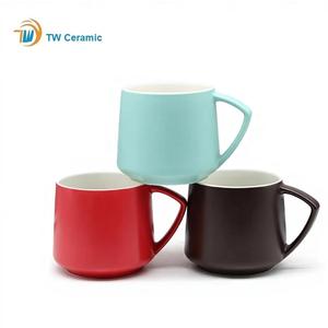 Mug en céramique 420 ml, couleur macaron, design isolant anti-vent – Idéal <span class=keywords><strong>pour</strong></span> le petit-déjeuner au bureau, <span class=keywords><strong>cadeau</strong></span> d'affaires, compatible lave-vaisselle et micro-ondes, réutilisable - Product Image 1