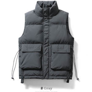 Gilet en duvet Gilet pour hommes Manteau d'équitation pour femmes Couple Duck Down Multi Pocket Tank Top - Product Image 4