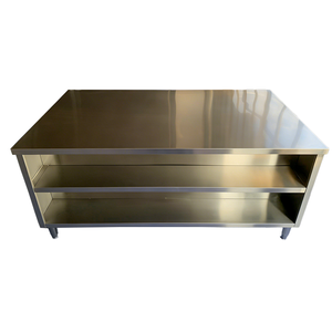 HELAXEN Ticari Paslanmaz Çelik Tezgah Ayarlanabilir Yükseklikli Ayaklar 300kg/m Yük Kapasitesi-Mutfak Hazırlık İstasyonu Temiz Hijyenik - Product Image 1