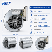 D2D160-BE02-13 AC Zentrifugalventilator 230V 650W 2700U/min Doppelinlass-Gebläse für Spindelantriebe & Industrielle Gerätebelüftung