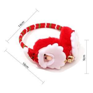 ที่ปิดหูอบอุ่นรูปการ์ตูนซานต้าสำหรับเทศกาลคริสต์มาสของตกแต่งงานปาร์ตี้ของเด็กๆพร้อมไส้คอตตอน PP ช่วยบรรเทาความเครียด - Product Image 2
