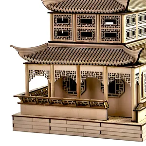 Art assemblaggio fai da te modelli 3D puzzle giocattolo in legno servizio di taglio Laser personalizzato legno