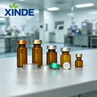 Flacons en verre pharmaceutique XINDE à design tubulaire transparent avec ouverture facile, différentes tailles pour perfusion médicale
