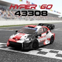 Nouvelle voiture de drift RC MJX Hyper Go 43308 1/43 GR Yaris 4WD avec stabilisateur gyroscopique, lumières LED, émetteur T3G, mini voiture RC pour enfants