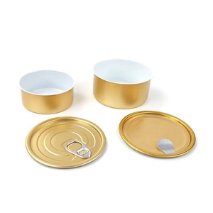 Boîte en fer blanc ronde avec couvercle et languette de traction (modèle HDM) pour sucettes, chewing-gums et aliments pour bébés – Prix direct usine Jinko - Product Image 1