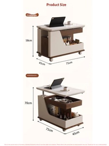 Tavolino da Salotto, Arredamento per la Casa, Tavolino Laterale in <span class=keywords><strong>Legno</strong></span>, Tavolino dal Design Moderno, Tavolino con Pannello in <span class=keywords><strong>Legno</strong></span> - Product Image 6