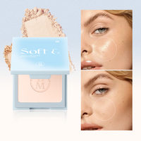 Poudre de réglage de maquillage mate imperméable compacte Poudre pressée blanchissante pour le visage à contrôle d'huile