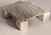 Table basse de jardin moderne en verre pour salon, design durable pour une utilisation en intérieur et en extérieur