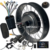 Kit de conversion de vélo électrique Fat Tire 20 pouces x 4.0 48-72V 2000W avec moteur de moyeu, contrôleur à onde sinusoïdale double capteur Hall 45A et écran UKC1+