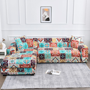 Housse de Canapé d'Angle Bohème Élastique Mandala, Housse Amovible Extensible pour Fauteuil et Canapé Sectionnel - Product Image 4