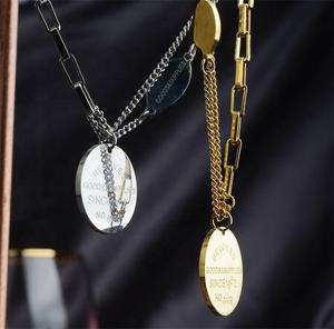 Новейший дизайн, изготовленные на заказ, из нержавеющей стали с гравировкой, искусственное золото 18 карат, длинная цепочка, ювелирные наборы, ожерелье - Product Image 5