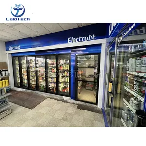 New Design Walk in Cooler Cold Storage Glass Door In Supermarket Used Commercial Refrigerators