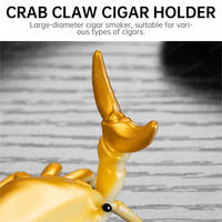 Support à cigares créatif CIGARLOONG, petit support à cigares portable en plastique en forme de crabe, plusieurs couleurs au choix, support de présentation de cigares pour table