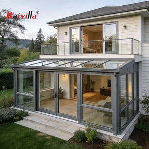 Pavillon Orangerie Verrière en Verre pour Villas et Bureaux avec Double Vitrage Trempé, <span class=keywords><strong>Couverture</strong></span> Étanche pour Jardin Extérieur - Product Image 3