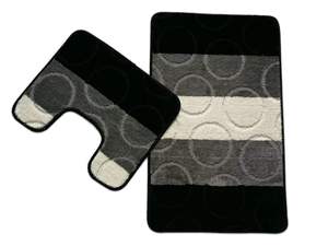 2-teiliges Badematten-Set wasch bar PP rutsch feste Bad teppiche saugfähige Boden matte WC-Bad-Set passende Fußmatten für das Badezimmer - Product Image 5