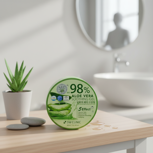 Gel Calmante de Aloe Vera 3W Clinic de K-Beauty Coreano, 300 ml, Hidratante, Revitalizante y Reafirmante para Todo Tipo de Piel, Uso Diario - Product Image 3
