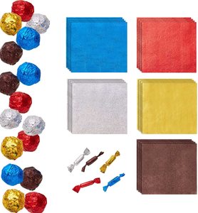 Square <b>Sweets</b> Food Cardboard Wrappers Candy <b>Packaging</b> Decoration Chocolate Wrappers Customized Color & Logo Custom Print - Product Image 2