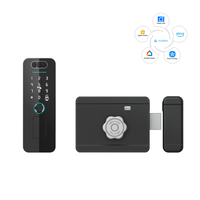 Cerradura Inteligente con Reconocimiento Facial 3D y de Venas de la Palma de la Mano, Compatible con Google Home/Alexa, Almacenamiento en la Nube Tuya, WiFi, para Puertas de Acero/Latón/Madera