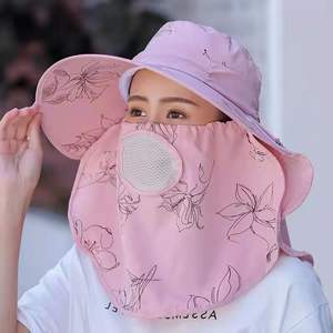 Sombrero de Pescador para Mujer con Protección Facial, Transpirable, Protección Solar, Ala Ancha, para Primavera y Verano, Protector de Cuello - Product Image 2